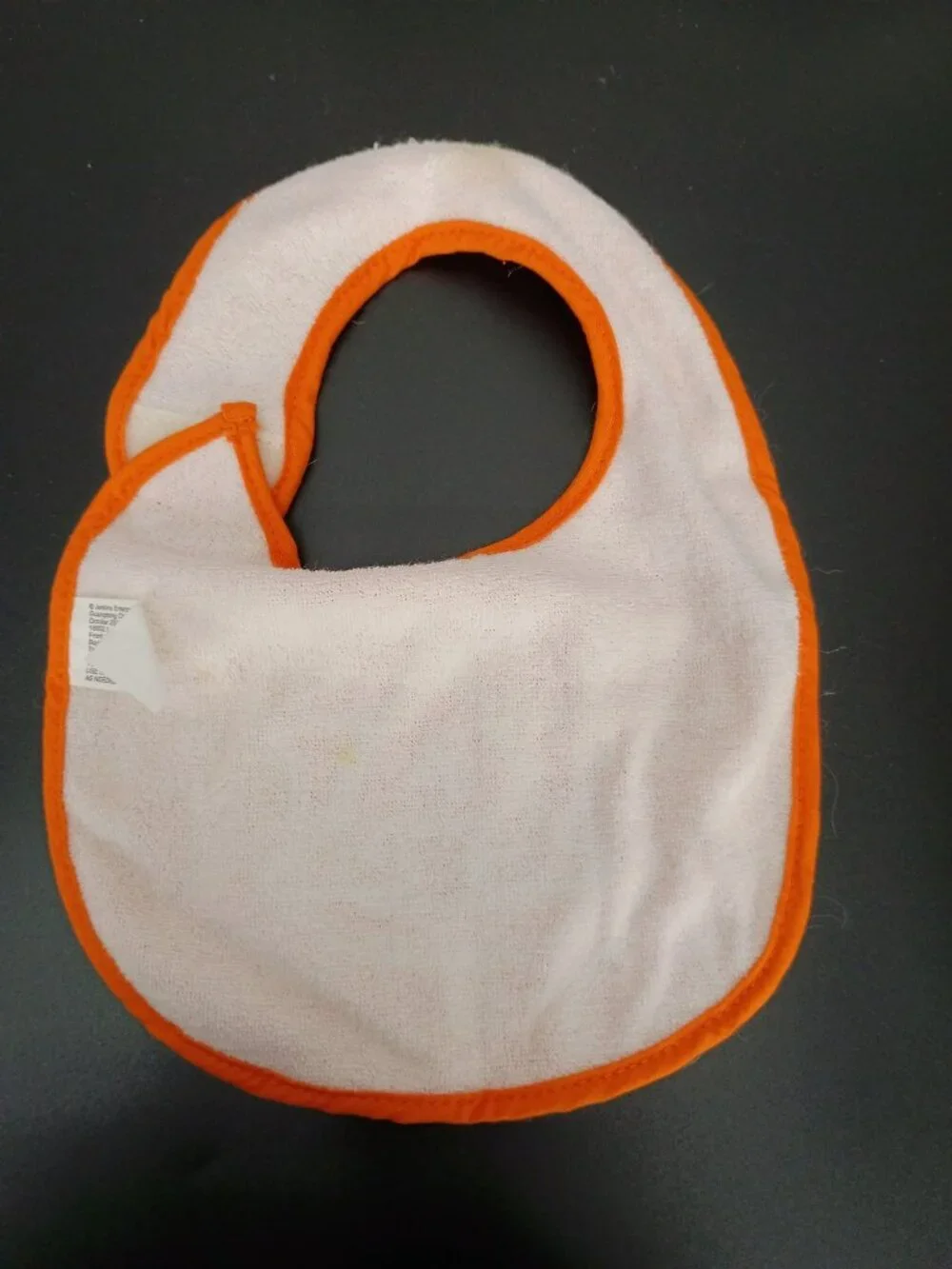 Lil Tigers Fan Auburn University Baby Bib With Closure - Orange & Blue Cotton Po